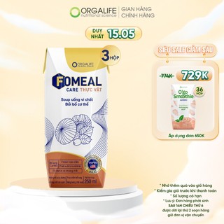 Soup uống dinh dưỡng thuần chay giàu đạm & vitamin, tăng đề kháng Fomeal care thực vật 3 hộp (250ml/hộp)