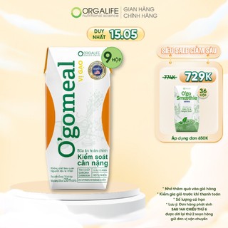 Combo 9 ngày kiểm soát calo, thay thế bữa ăn, hỗ trợ giảm thèm ăn & cân nặng Ogomeal vị gạo 9 hộp (250ml/hộp)