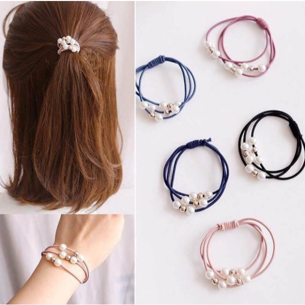 Dây Cột Tóc Ngọc Trai Phong Cách Hàn Quốc