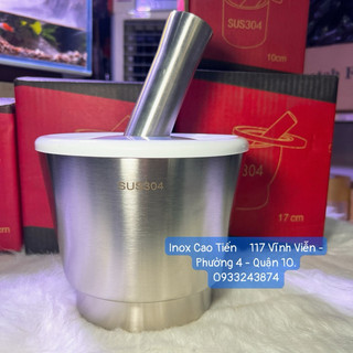 Cối chày inox 304 size đại