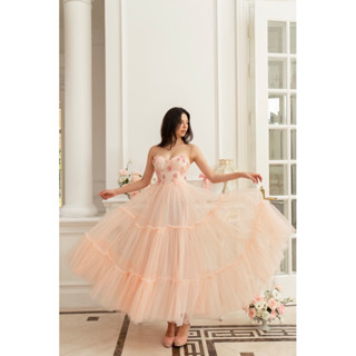 Váy lưới đính hoa thủ công cao cấp The Peachy - Isabella dress