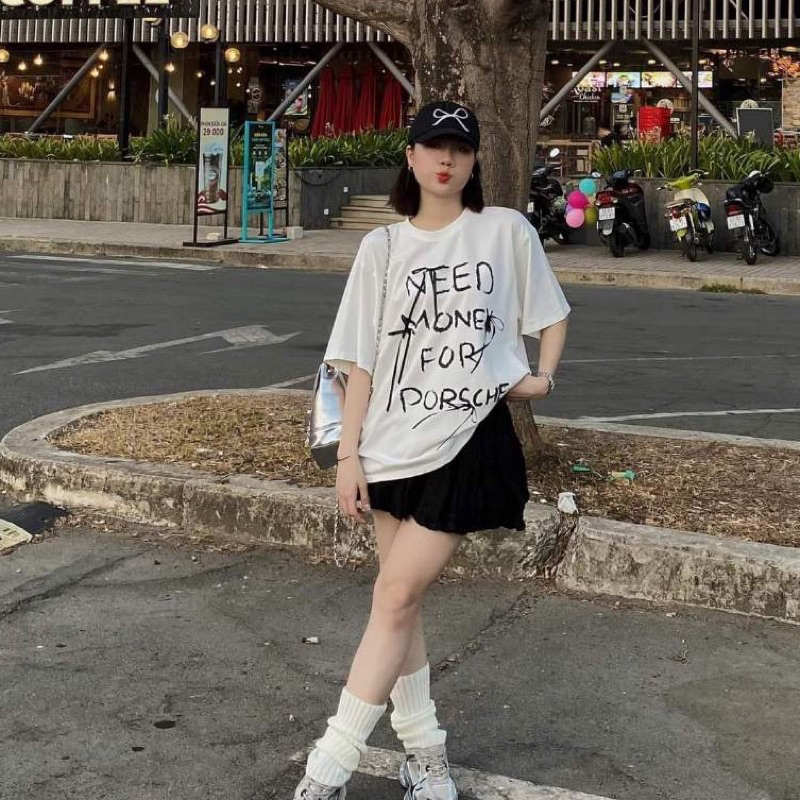 Áo thun NEE DÂY form rộng tay lỡ chất mát phong cách Hàn Quốc | BigBuy360 - bigbuy360.vn