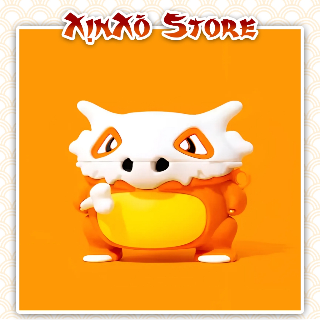 Vỏ ốp Airpod 2 3 Pro CUBONE Pokemon kèm móc khóa cao cấp, Case Airpod Cute - XỊN XÒ Store