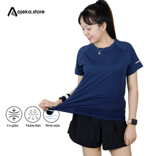 Áo thun thể thao nữ tập gym yoga AJE.Ka J18 tay áo raglag thoãi mái