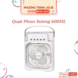  Quạt Phun Sương 600Ml Để Bàn Làm Mát Có Chế Độ Hẹn Giờ Tích Hợp Đèn Led Dễ Sử Dụng