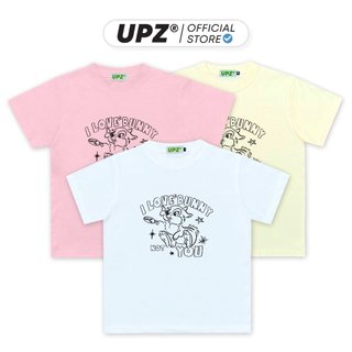 UPZ Áo Thun Baby Tee Cotton Cổ Tròn Nữ Tay Ngắn In Hoạ Tiết Thỏ Con I LOVE BUNNY NOT YOU (3 Màu)