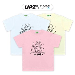 UPZ Áo Thun Baby Tee Cotton Cổ Tròn Nữ Tay Ngắn In Hoạ Tiết Mèo Con I LOVE KITTEN NOT YOU (3 Màu)
