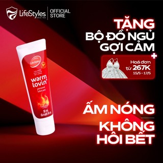Gel bôi trơn LifeStyles Warm Lovin' tăng cảm giác ấm nóng không chứa Paraben 50ml
