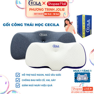Gối công thái học CECILA chống đau cổ vai ngáy, chống ngủ ngáy, hỗ trợ ngủ nhanh