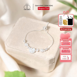 Lắc tay bạc nữ Tyche Blossom dây xù bắt sáng lấp lánh,vòng tay sang trọng thanh lịch phù hợp đeo đi học,đi làm,quà tặng