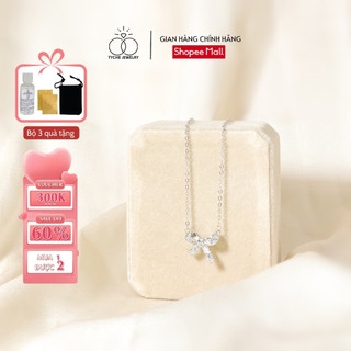 Dây chuyền bạc nữ Tyche Bow1 nạm đá ,chốt khóa cao cấp trẻ trung phù hợp đeo đi học, đi chơi,đi làm TYCHE JEWELRY