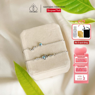 Lắc tay đôi nữ Tyche Crescent và Star dây bắt sáng lấp lánh,vòng tay nhật nguyệt sang trọng thanh lịch đeo đi học làm qà