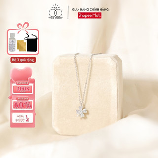 Dây chuyền bạc nữ Tyche Clover nạm đá ,chốt khóa cao cấp trẻ trung phù hợp đeo đi học, đi chơi,đi làm TYCHE JEWELRY