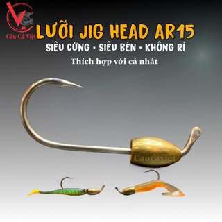 LƯỠI JIGHEAD AR15, LƯỠI MỒI MỀM AR15 DÀNH CHO MỒI NFF CÂU CÁ LÓC, CHẼM, LEO...CAUCAVIET