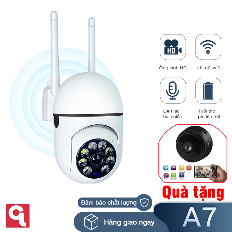 camera không dây ngoài trời camera wifi ngoài trời full hd 2 chiều gọi-màu nhìn đêm 2 ăng-ten