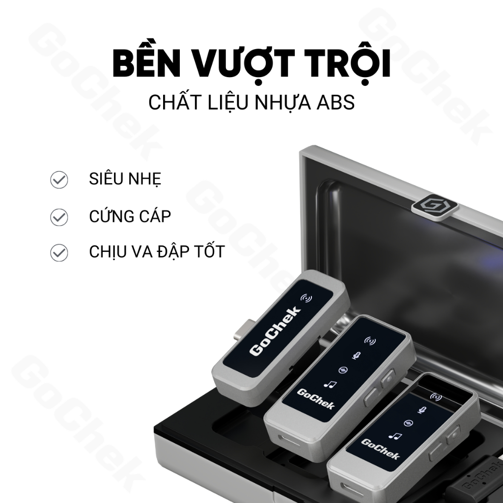 Micro Thu Âm Không Dây GoChek ULTRA S24 – 2 Chân Cắm, Hỗ Trợ Live/Quay Video/Ghi Âm | BigBuy360 - bigbuy360.vn