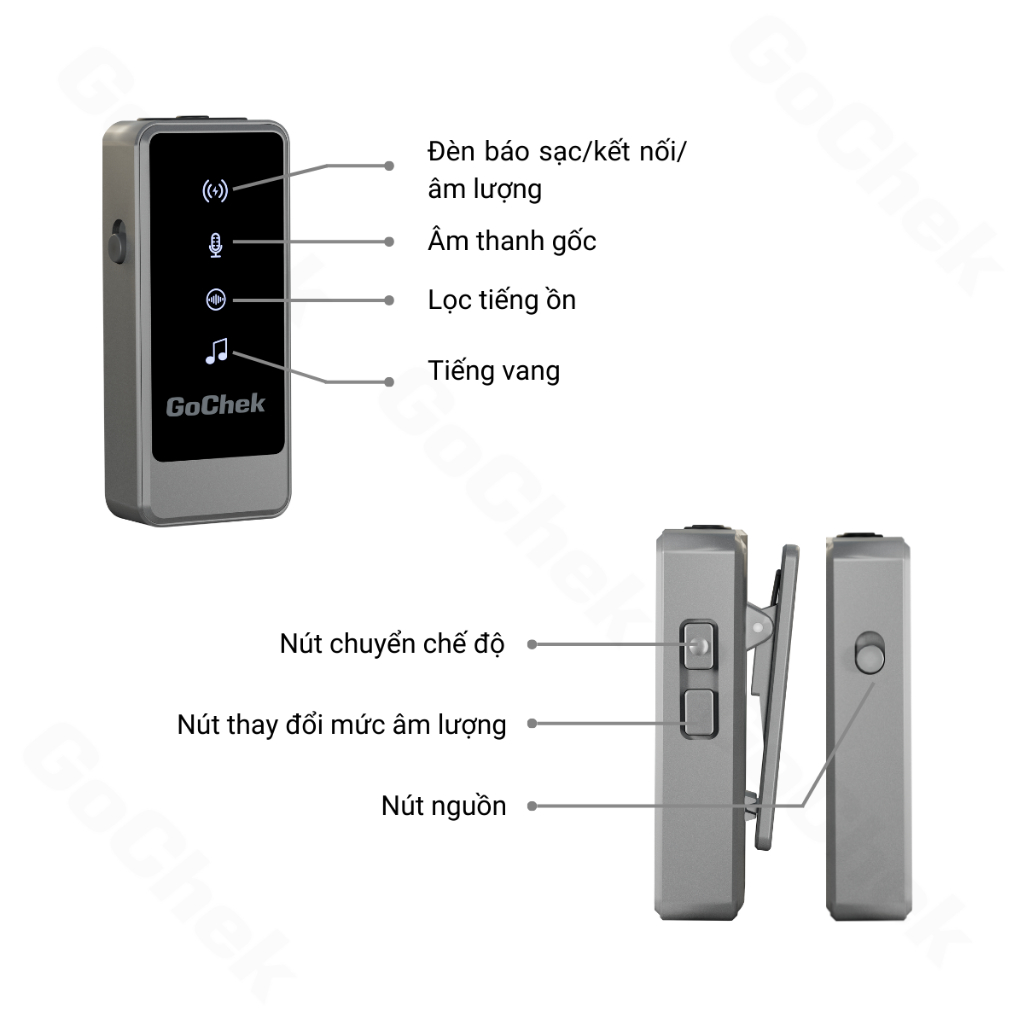 Micro Thu Âm Không Dây GoChek ULTRA S24 – 2 Chân Cắm, Hỗ Trợ Live/Quay Video/Ghi Âm | BigBuy360 - bigbuy360.vn