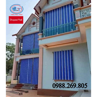 Rèm Chống Nắng Mưa Ban Công Rèm Trung Tín Tự Cuốn (Bạt Ban Công Lò xo Hòa Phát)