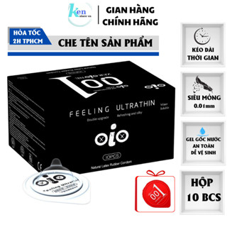 Bao cao su siêu mỏng 001 OiO nhiều gel bôi trơn kéo dài thời gian bcs chống xuất tinh sớm