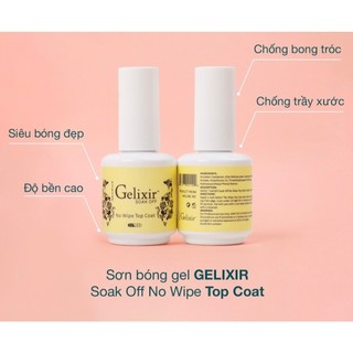 Top Gelixir Cao Cấp, Phủ Bóng Đẹp Cao Cấp Cho Móng