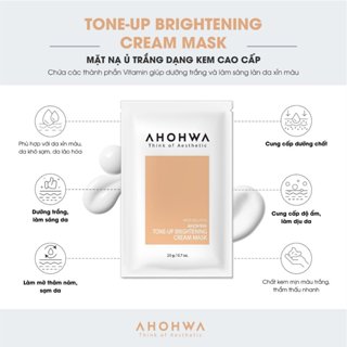 Mặt nạ ủ trắng dạng kem Tone-up Brightening Cream Mask 20g - AHOHWA