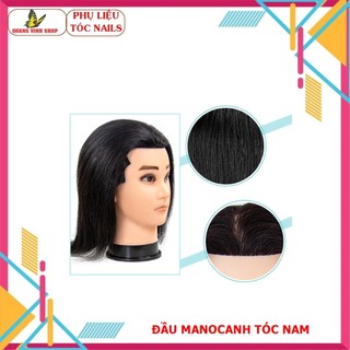 Đầu manocanh đầu ken tóc nam (50% tóc thật)