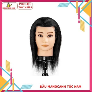 Đầu manocanh đầu ken tóc nam (50% tóc thật)