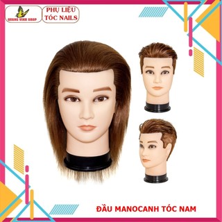 Đầu manocanh đầu ken tóc nam (50% tóc thật)