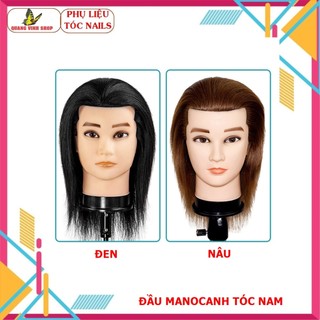 Đầu manocanh đầu ken tóc nam (50% tóc thật)