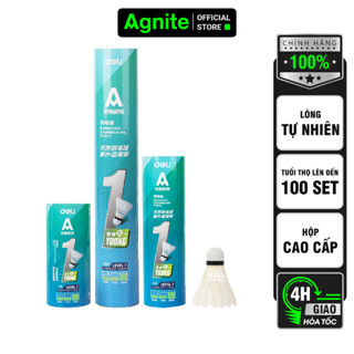 [CAO CẤP] Hộp quả cầu lông cao cấp chính hãng Agnite ống cầu lông vũ luyện tập thi đấu chuyên nghiệp