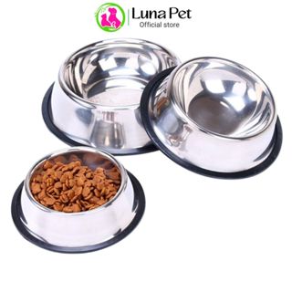 Bát chén ăn inox chống lật cho thú cưng LunaPet BA06 - bát ăn không gỉ cho chó mèo 
