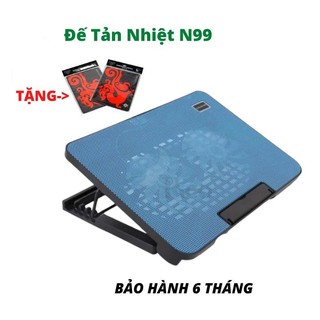 {TẶNG BÀN DI}Đế Tản Nhiệt N99 Dành Cho Laptop 2 Quạt - Nâng 45 Độ hoặc điều chỉnh theo ý muốn