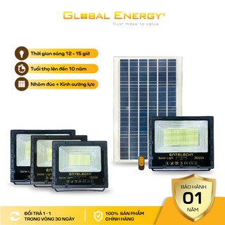 Đèn Năng Lượng Mặt Trời Entelechy, Đèn Pha NLMT Siêu Sáng, Cảm Biến Thông Minh 100W 200W 300W
