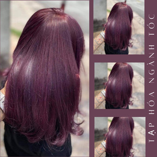 Thuốc nhuộm phủ bạc màu Tím Trầm + kèm oxi, bao tay, hướng dẫn