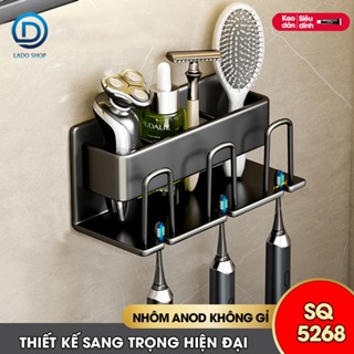 Kệ bàn chải treo cốc đánh răng SQ-5268 nhôm anod