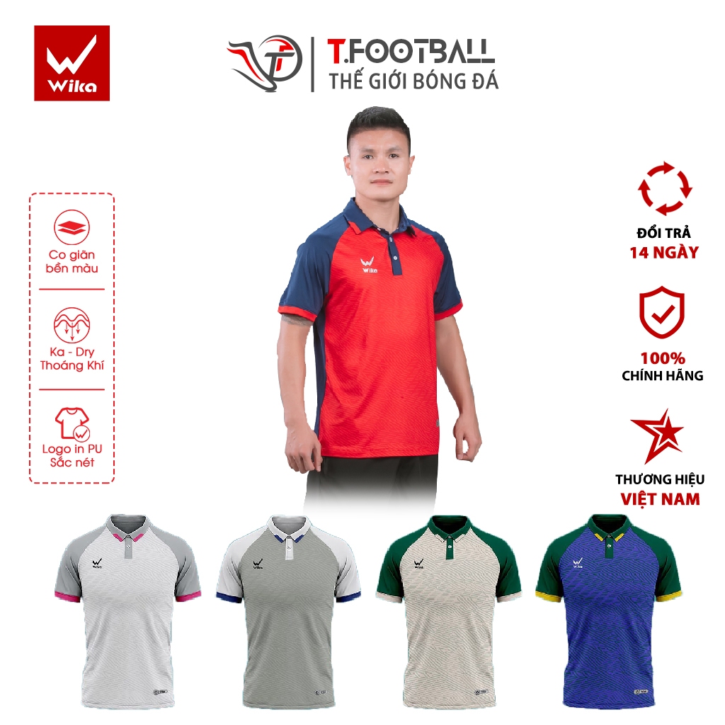 Áo Polo WIKA  QH19 Z-Vol Chất Vải Polyester Co Giãn, Đàn Hồi Tốt