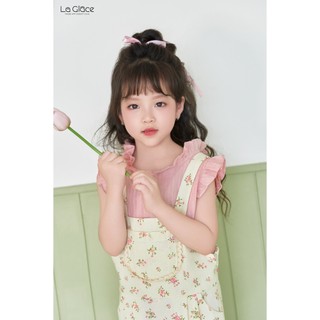 Áo sát nách viền bèo linen cho bé gái Kyomi chất liệu linen cao cấp - La Glace