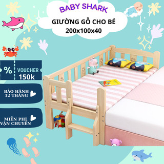 Giường ngủ cho bé, giường ghép bố mẹ cao cấp kích thước 200 x 100 x 40 cm