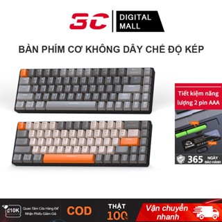 Bàn phím cơ gaming bluetooth không dây K68 - Kết nối 2 chế độ ( Không dây, Bluetooth) - 68 Phím Hotswap