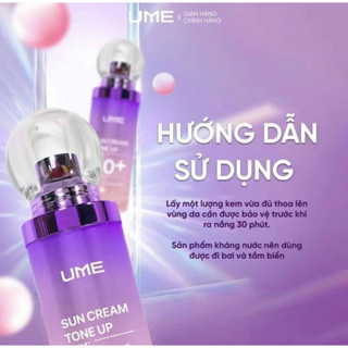  Kem chống nắng UME NGỌC TRINH kem chống nắng SUN CREAM SPF 50+  Chính Hãng 50G giúp nâng tone trắng da làm mờ thâm. 