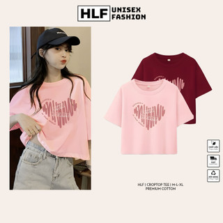 Áo thun croptop baby tee Scenery Heart form rộng local brand nam nữ, áo phông tay lỡ HLF