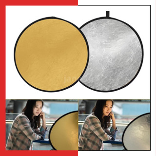 Tấm Hắt Sáng Chụp Ảnh Tròn Kích Thước 80cm và 100cm, 2 màu vàng/ bạc trong 1 sản phẩm, dùng cho chụp hình chuyên nghiệp