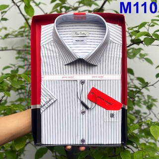 Áo sơ mi nam, sơ mi sọc xanh nhỏ, sơ mi nam pierre cardin chính hãng hàng xuất dư xịn mẫu hàn quốc