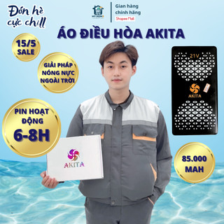 Áo pin điều hòa cao cấp, dung lượng pin KHỎE DÙNG 6H - 8H ,9 CÁNH thời lượng sử dụng pin dài đi cả ngày