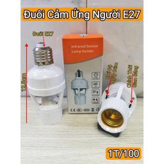Đui đèn cảm ứng, công tắc cảm biến hồng ngoại,đui xoáy E27 đuôi treo cảm biến