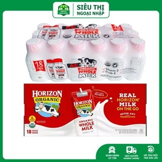 Combo 2 thùng Sữa tươi Horizon Organic A2 Whole Milk của Mỹ thùng 18 hộp 236ml