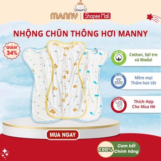 Nhộng Chũn Mùa Hè Thông Hơi Cho Bé Manny Chất Liệu Sợi Tre Kháng Khuẩn Tự Nhiên Mềm Mại, Thoáng Khí