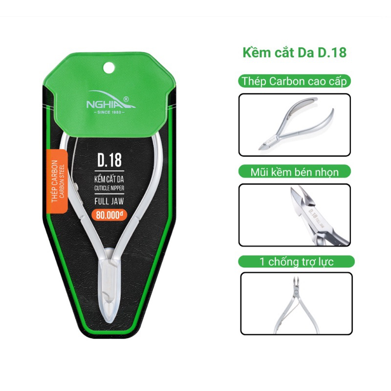 Kềm Nghĩa cắt da D18 Chính hãng hàng dập nổi