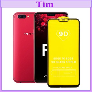 "Kính cường lực OPPO F7 "9D Full màn hình, Ảnh thực shop tự chụp, tặng kèm bộ giấy lau kính TimShop