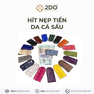 Kẹp Giữ Tiền, Tài Liệu Có Nam Châm Da Cá Sấu 2DO LEATHER Tiện Lợi Nhiều Màu Lựa Chọn